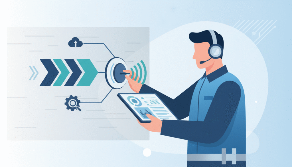 Processo técnico caça vazamento com tecnologia avançada